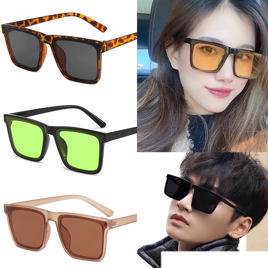 PRODUCT TERKECE APEN Kacamata Hitam 6638 Kaca Mata Pria Wanita Bentuk Kotak Korean Fashion Anti UV S