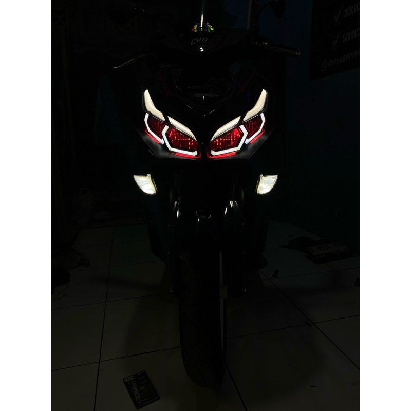 LAMPU DEPAN NEW AEROX CONECTED ABS NON ABS