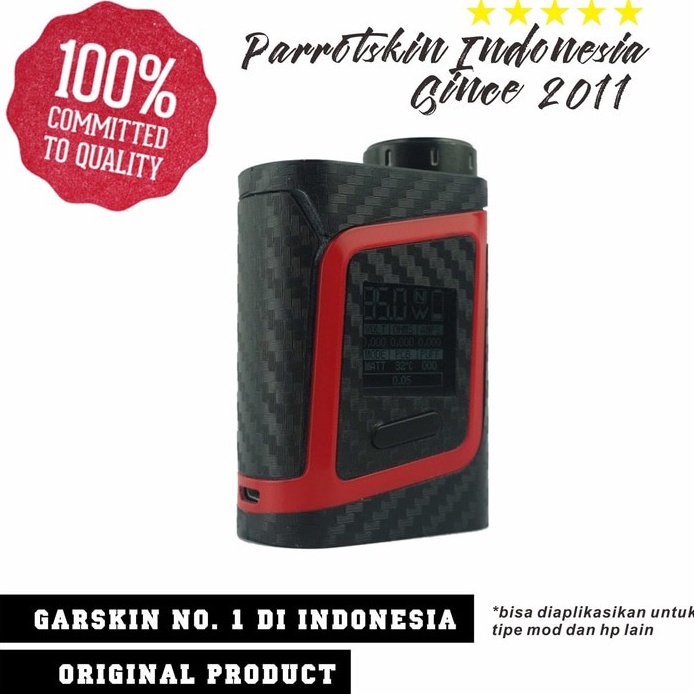 KUALITAS OKE Garskin Premium Smok AL85 alien Black Carbon  free custom all mod