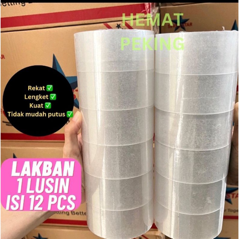 

MURRRMERRR Lakban Bening Coklat 1 Lusin Isi 12 Pcs 2 inch 45 Mm x 9 Yard