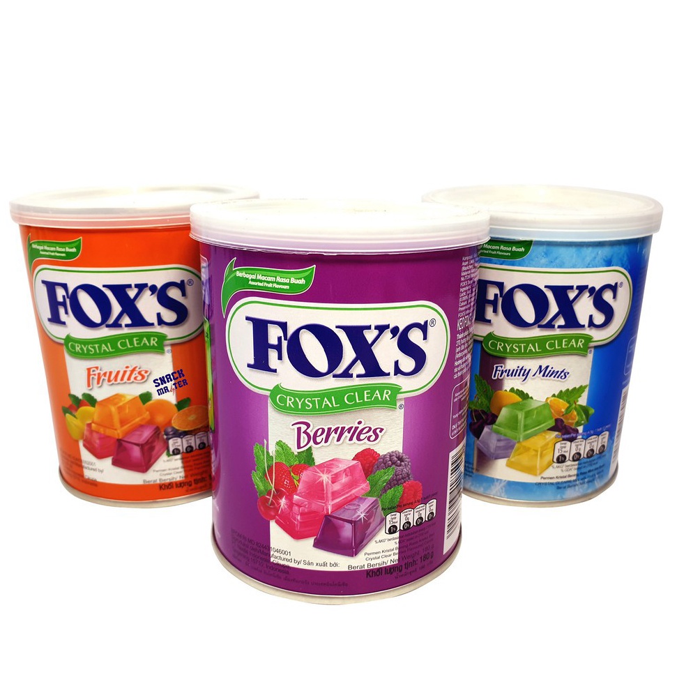 

CUCI GUDANG Permen FOXS Tin Crystal Clear Candy Kaleng 18 gr parcel lebaran idul fitri hadiah hampers bingkisan