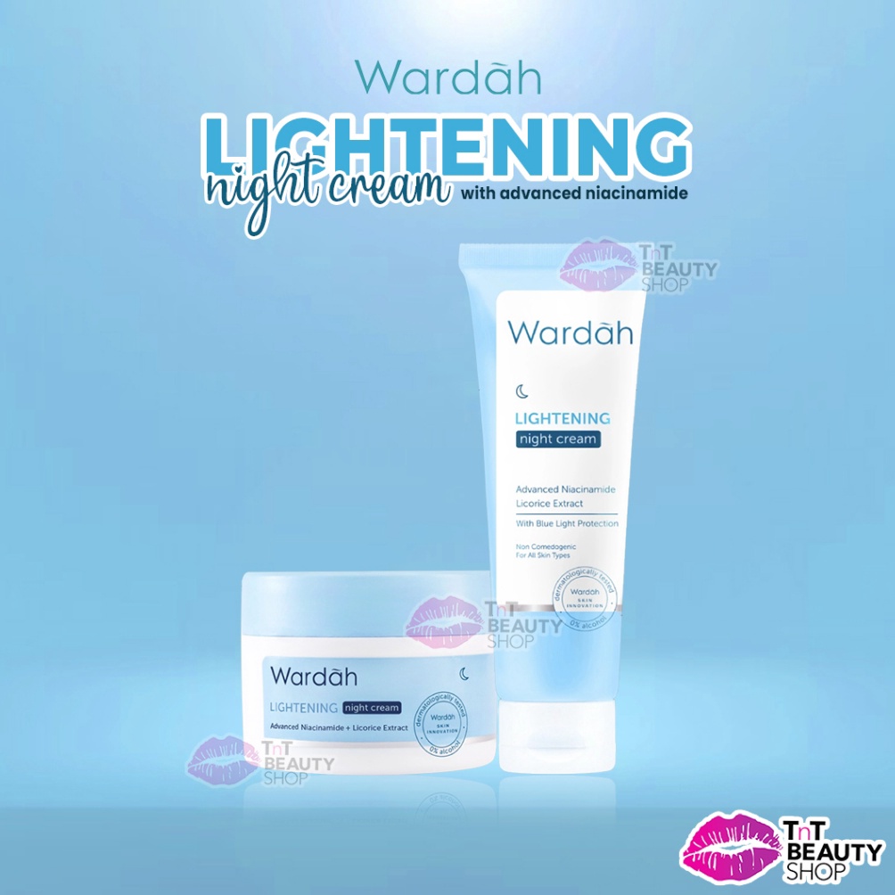 PRODUK TREND Wardah Lightening Night Cream Jar  Night Cream Tube