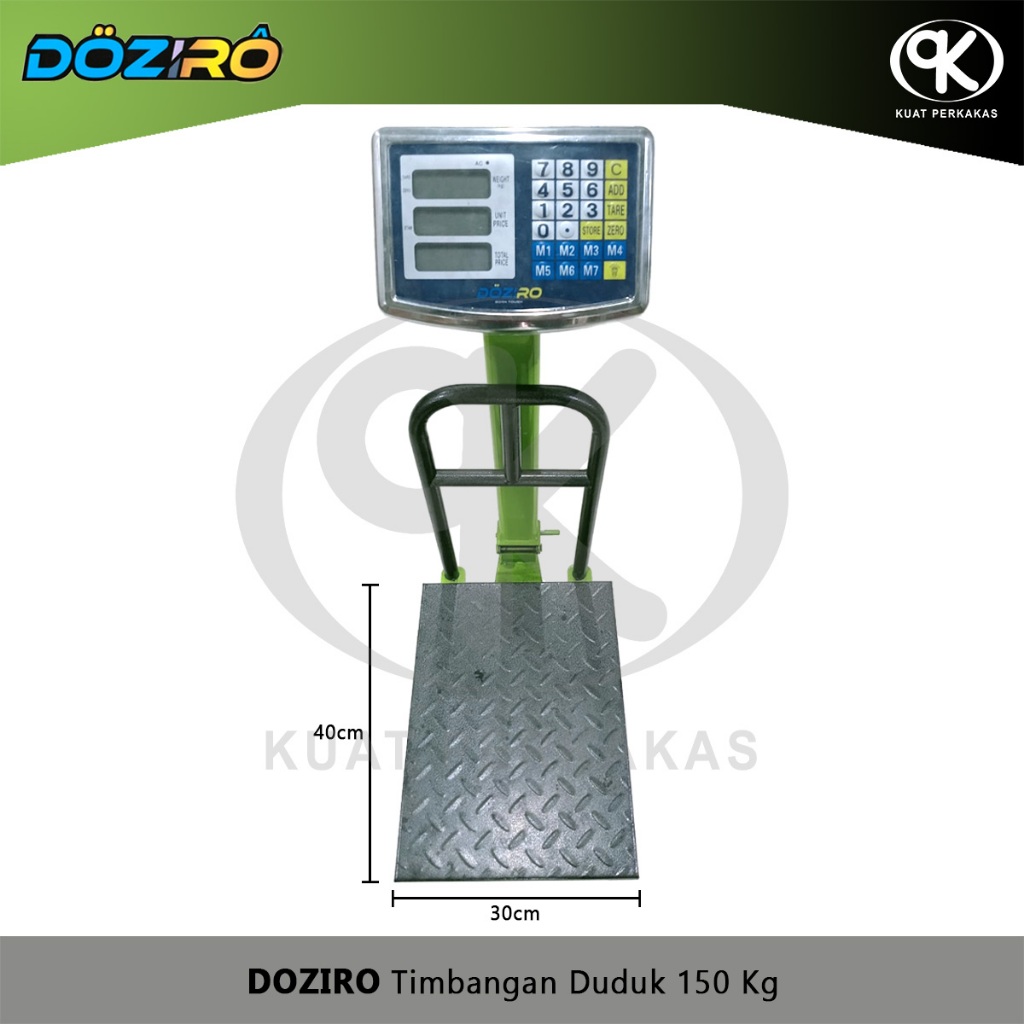 Timbangan Duduk 150 Kg DOZIRO Digital Scale Akurasi 20g Double Display