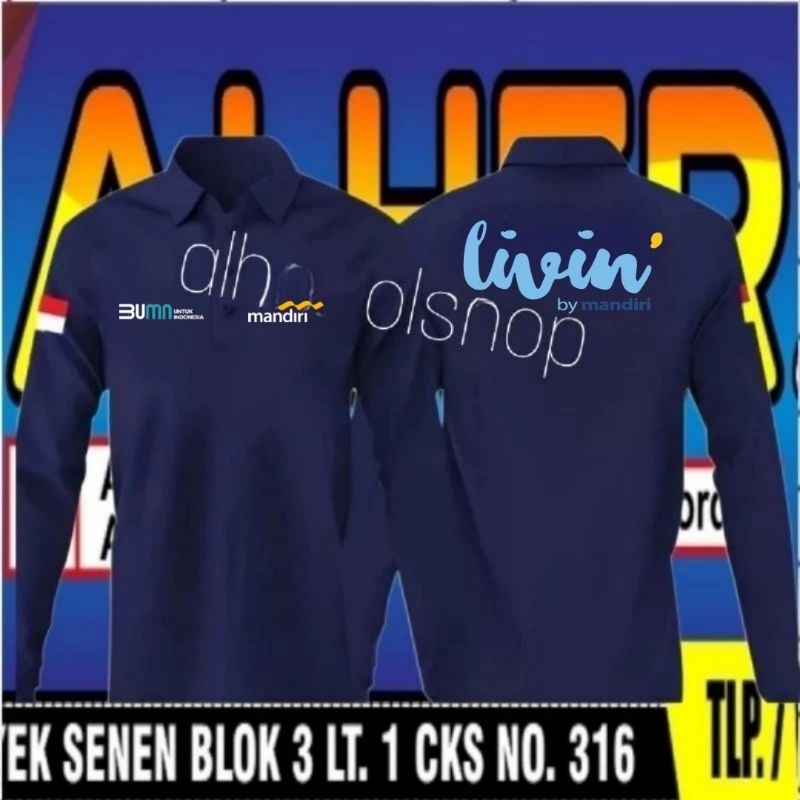 Kaos mandiri livin baju MANDIRI Livin KAOS kerja mandiri livin baju kerja mandiri livin baju polo ma