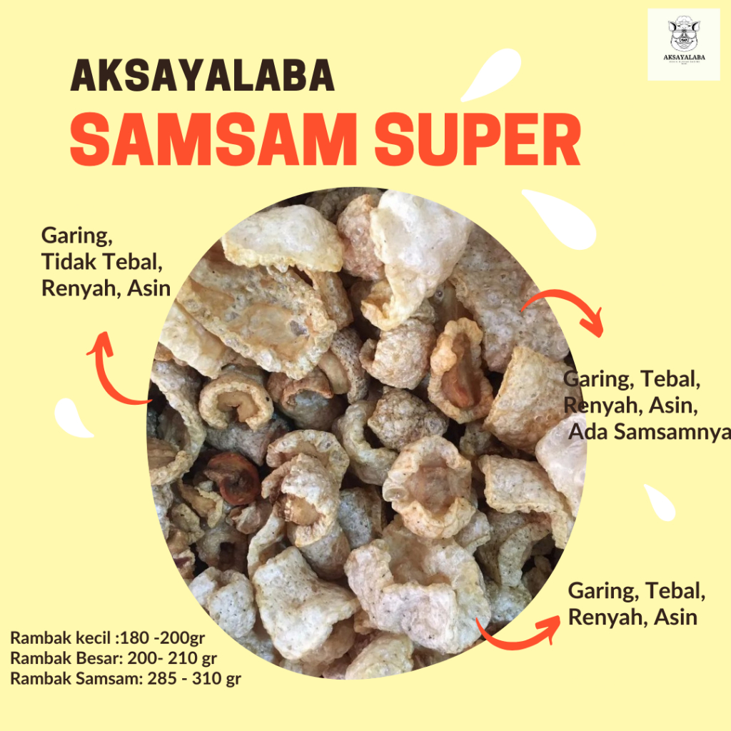 

MURAH Kerupuk Krupuk Samsam Babi