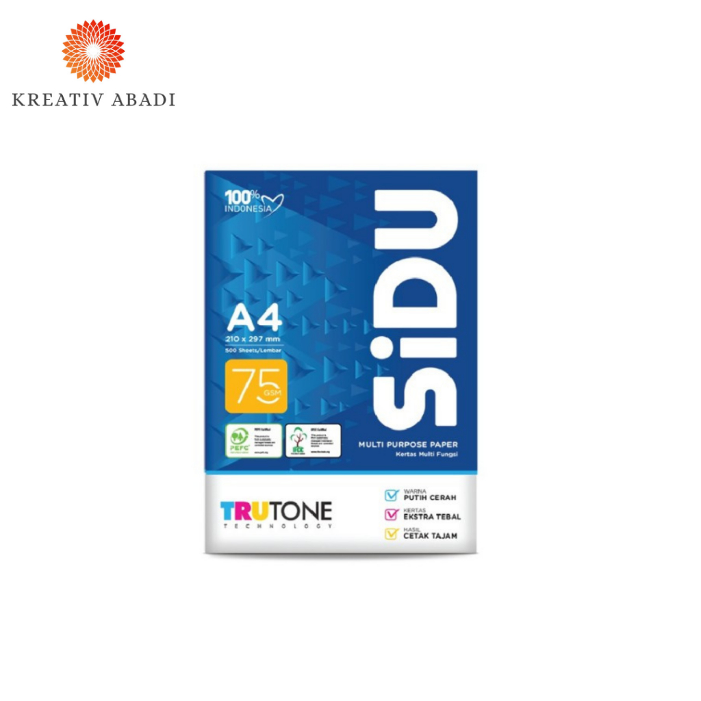 

Kertas sidu A4 75 satu pack