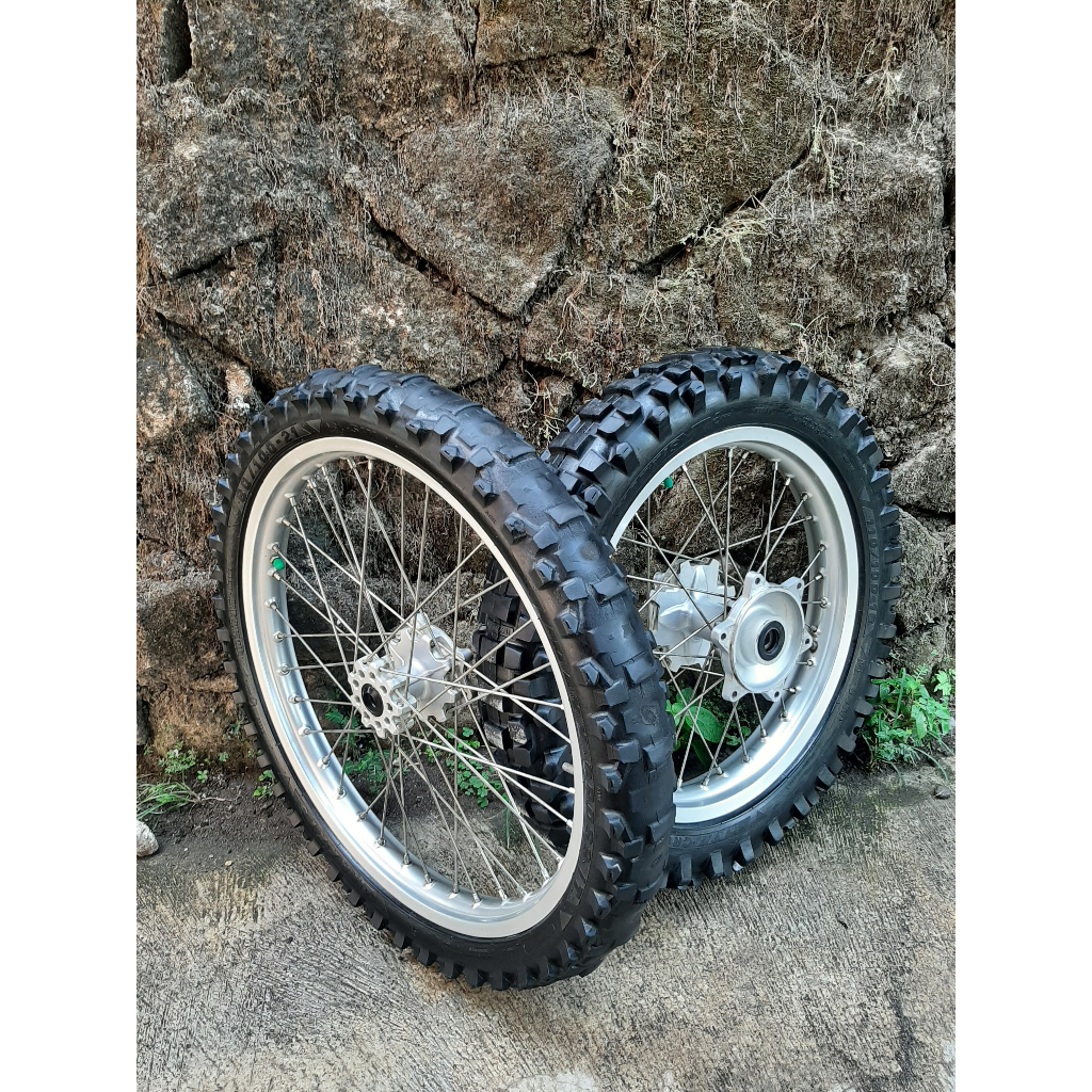 BAN SET ORI CRF 18/21 SILVER WHEELSET ORIGINAL CRF150L RING 18 21