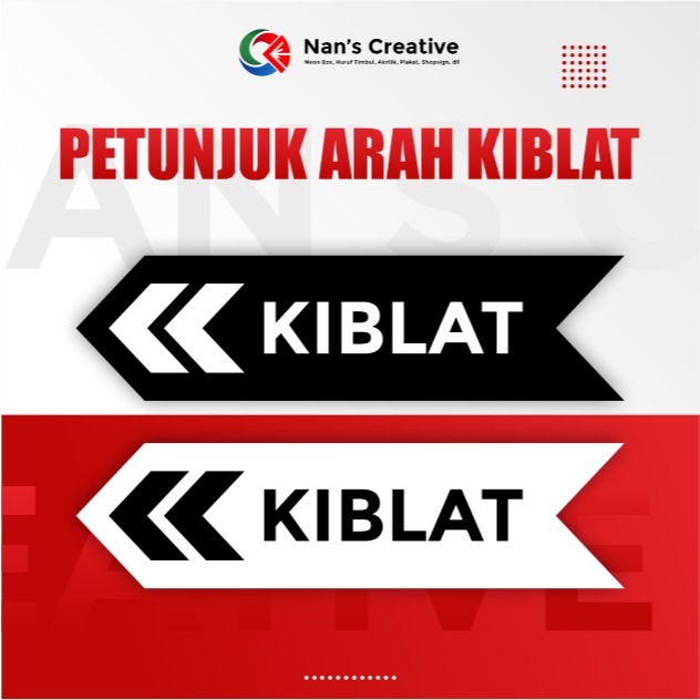 SIGN BOARD AKRILIK/PAPAN AKRILIK "KIBLAT"/Signane akrilik