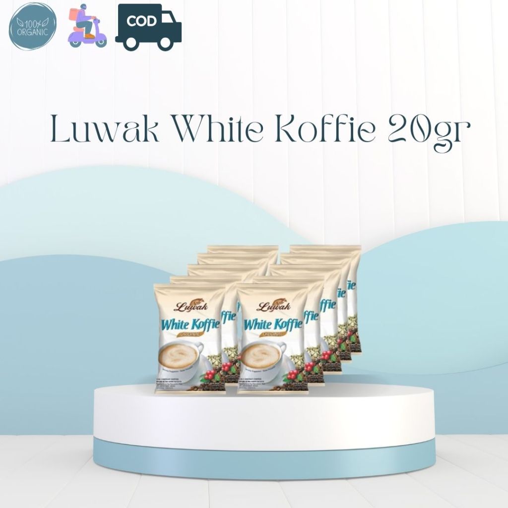 

Luwak White Koffie Original 3 In 1 Kopi Luwak Instan 1 Renteng Isi 10 Sachet X 20gr