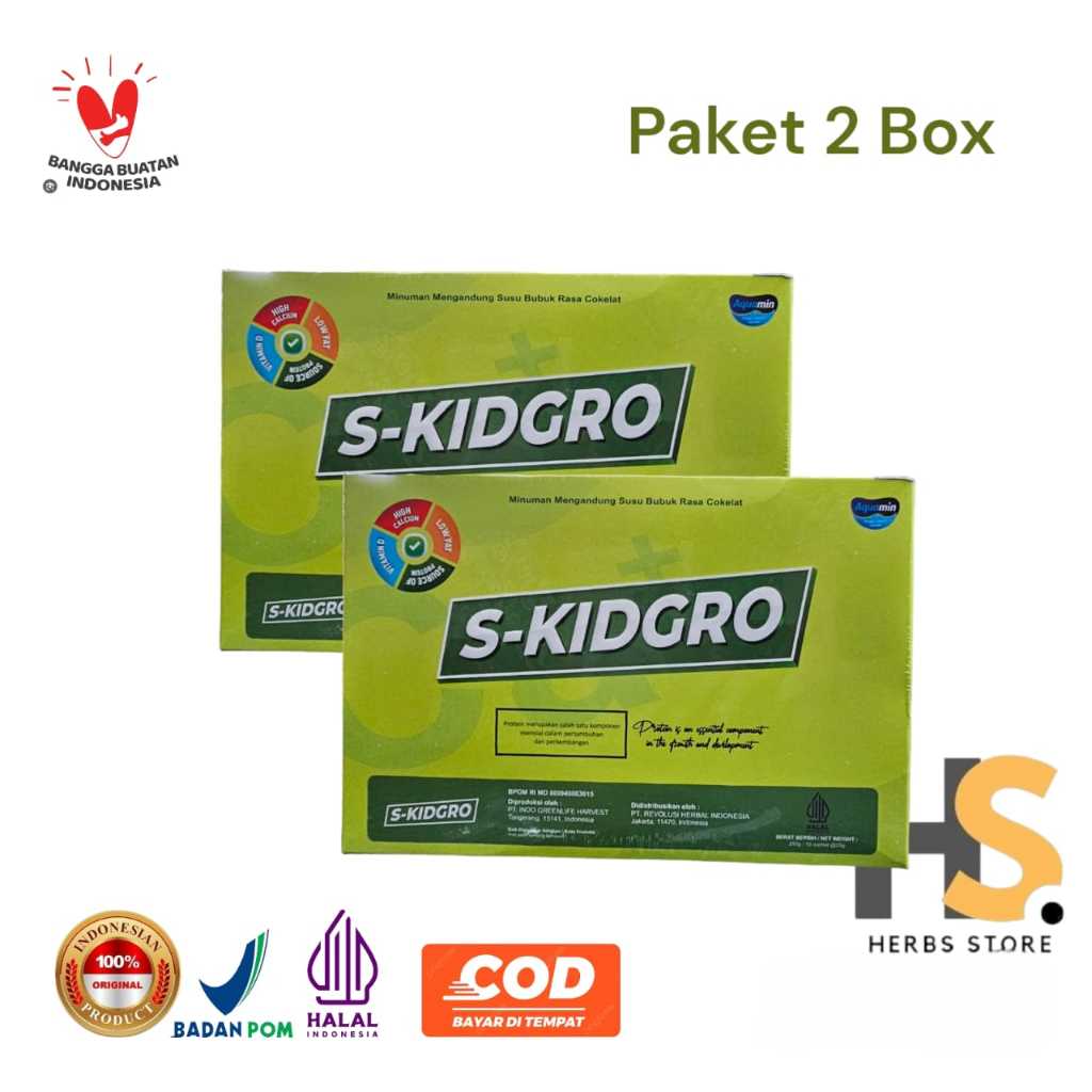 

S-KIDGRO 2 box (20 Sachet) - susu peninggi badan terbaik