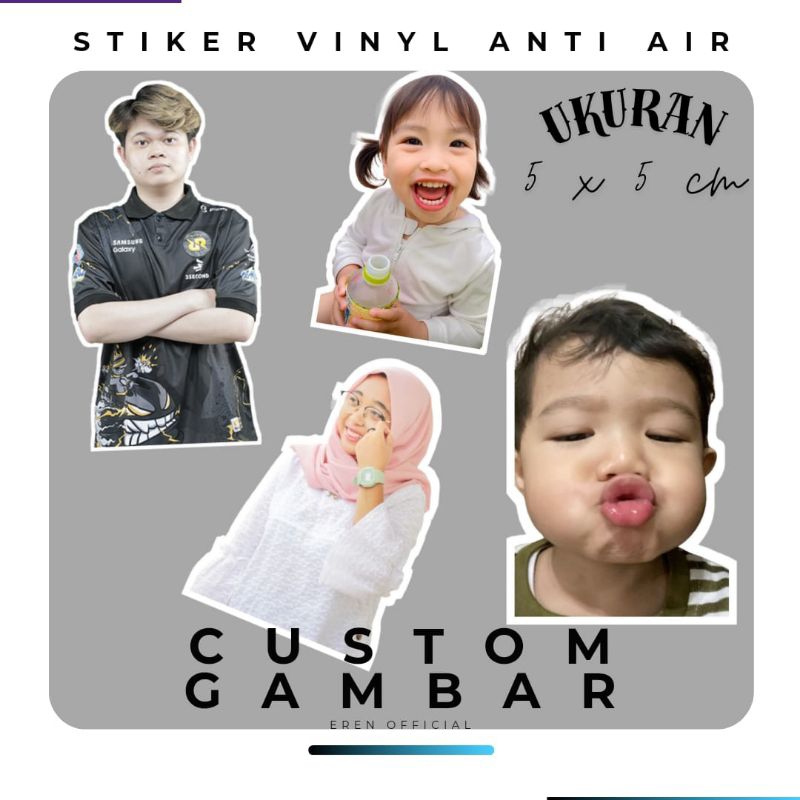 

STIKER CUSTOM LOGO ATAU FOTO SESUAI SELERA ANTI AIR PREMIUM TEBAL ISI 100 PCS