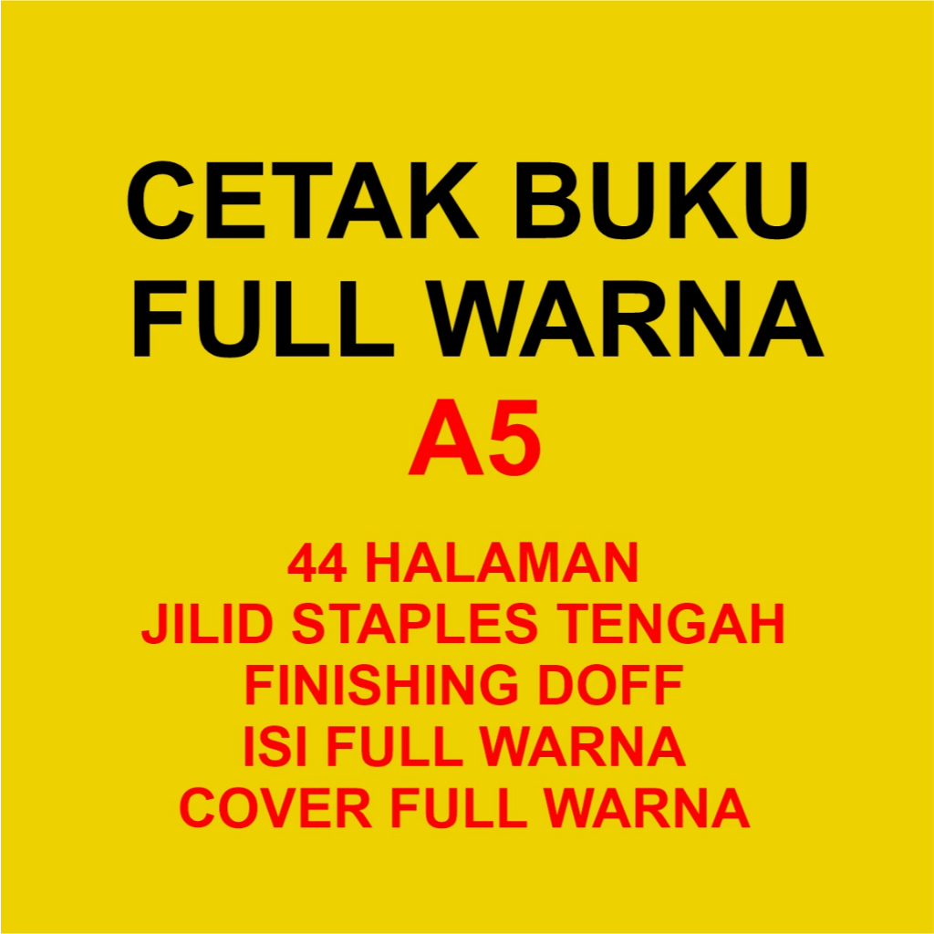 

110 PCS CETAK BUKU A5 FULL WARNA FINISHING DOFF