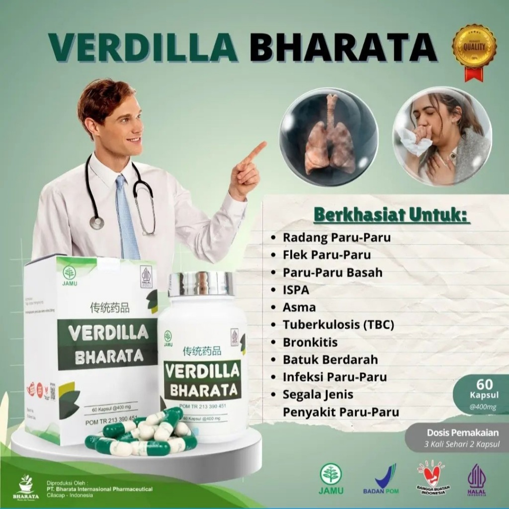 

Verdilla Bharata Original Obat Paru Paru Tbc Batuk Berdarah Asma