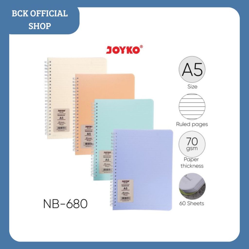 

Notebook NB-680 / Notebook A5 / Buku Diary A5 Joyko (pcs)