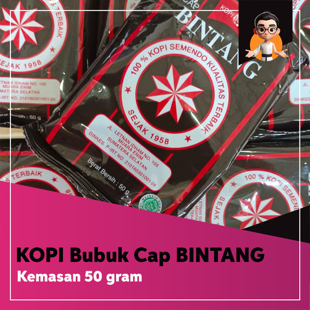 

KOPI BUBUK CAP BINTANG - KOPI SEMENDO KHAS MUARA ENIM 50 gram