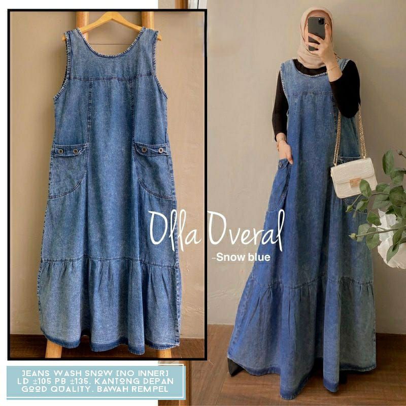 OLLA OVERALL / OVERALL JEANS WANITA / BAJU KODOK WANITA KEKINIAN / BEST SELLER