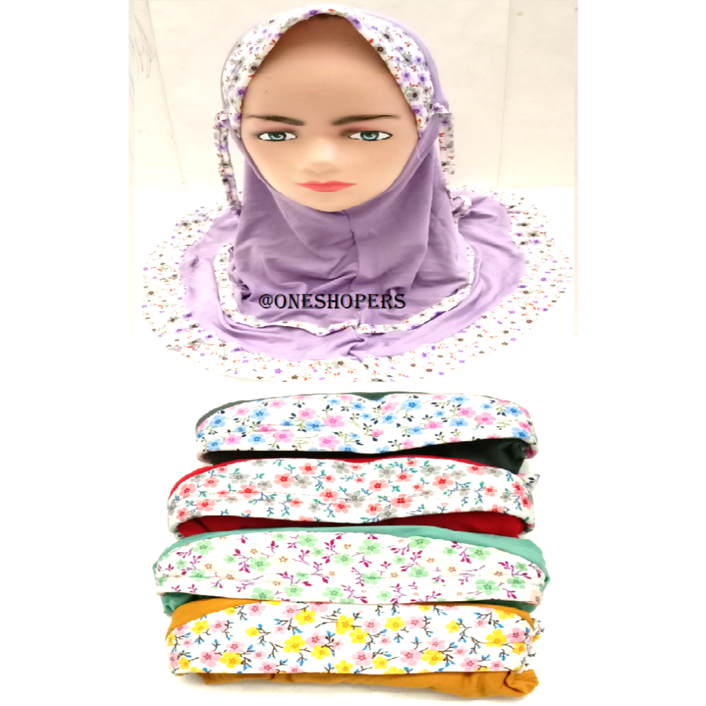 Grosir 1 Lusin Jilbab Kerudung Anak Karakter Lucu/Hijab Baby Lucu