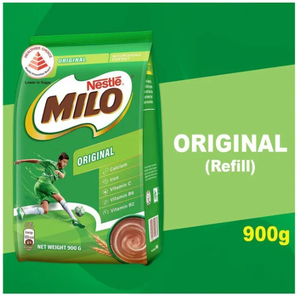 

Milo Instant Chocolate Malt Drink Powder Refill - Regular 900g SINGAPORE