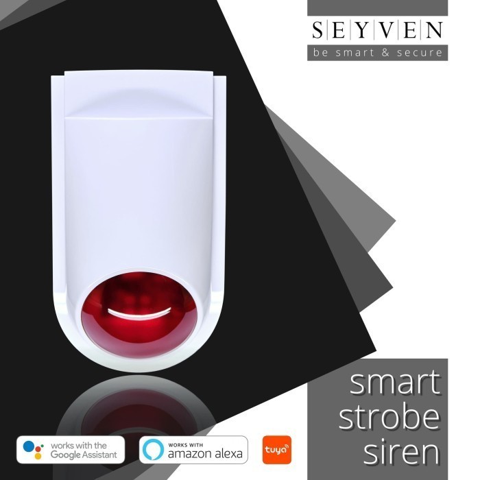 SEYVEN SMART SIRINE WIFI SIREN ALARM STROBE SMART HOME ALARM TUYA