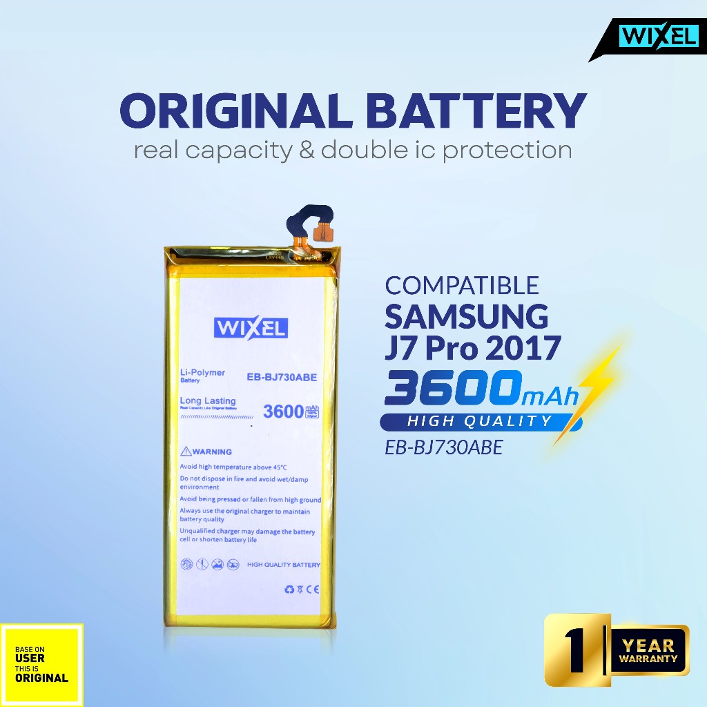 WIXEL Baterai EB-BJ730ABE Samsung Galaxy J7 PRO 2017 J730 Double Power Original Batre Batrai Battery