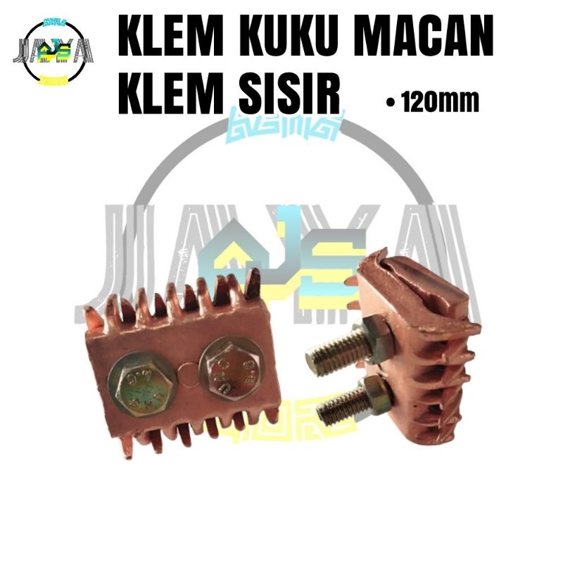 Klem Kuku Macan Klem Sisir Bc 120mm Isolator Kabel Penangkal Anti Petir Grounding Rod Clamp Rod Grou