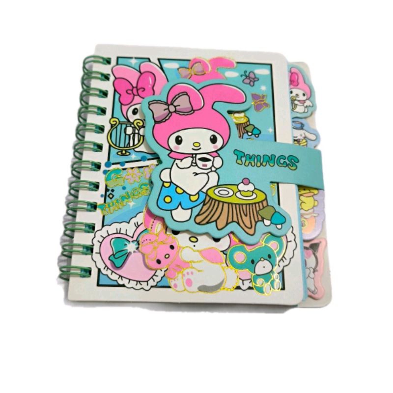 

Notebook mini Karakter lucu binder book mini kuromi melody pompom cinamoroll Buku