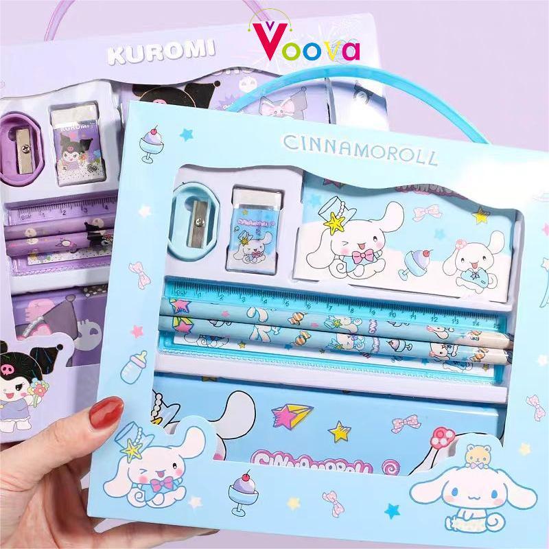 

VOOVA Set Alat Tulis/ Kotak Pensil Anak Set 7 in 1 Stationery Untuk Hadiah Anak Sekolah Sanrio/ Alat Tulis Set Kotak Pensil Karakter Kuromi/ Set ATK Lucu dan Murah