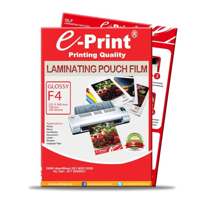 

Plastik Laminating E-Print F4 100S.