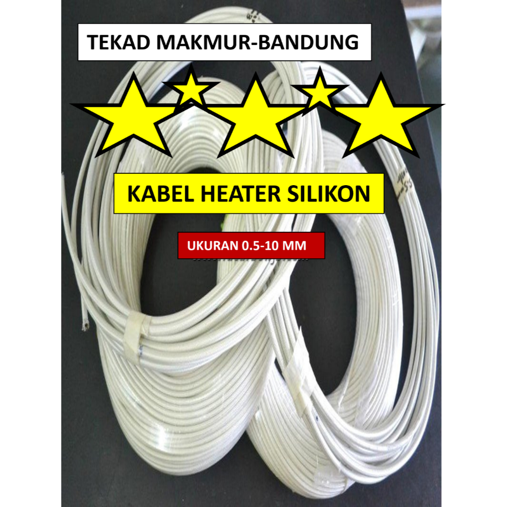 Kabel Silikon - 6-8 MM - Kabel Heater - Kabel Tahan Panas - Kabel Nyvin