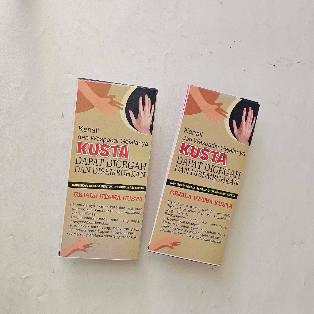 Flyer Kusta, Brosur Mini Kusta, Lepra, Brosur Kesehatan, Informasi Kusta