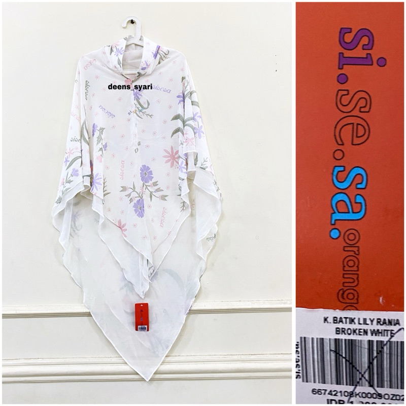 sisesa khimar batik broken white Rania