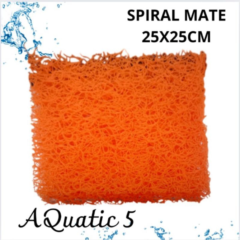 SPIRAL MATE / JAPMATE PREMIUM JAPMATE ORANGE 25x25CM MEDIA FILTER KOLAM AQUARIUM