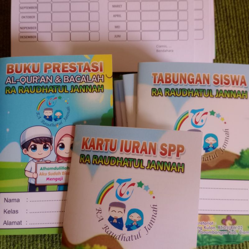 

Paket Buku PG,KB,RA,TK, (Buku Prestasi, Buku Tabungan, Kartu SPP)