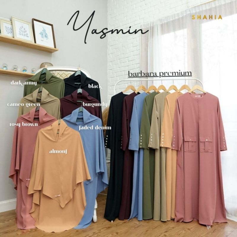 Gamis Set Yasmin By Shahia | Gamis syari casual