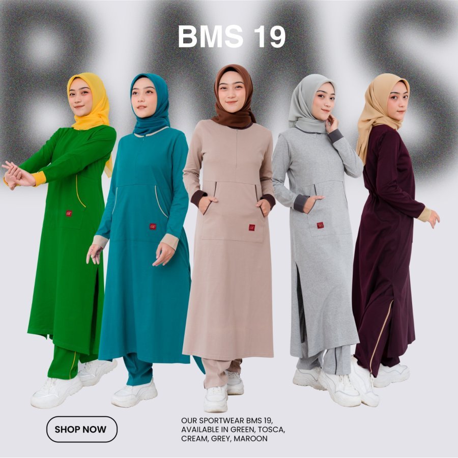 BELIEVE MUSLIMAH SPORTY BMS 19 / SETELAN OLAH RAGA MUSLIMAH / SETELAN OLAH RAGA MUSLIM /  SETELAN OL
