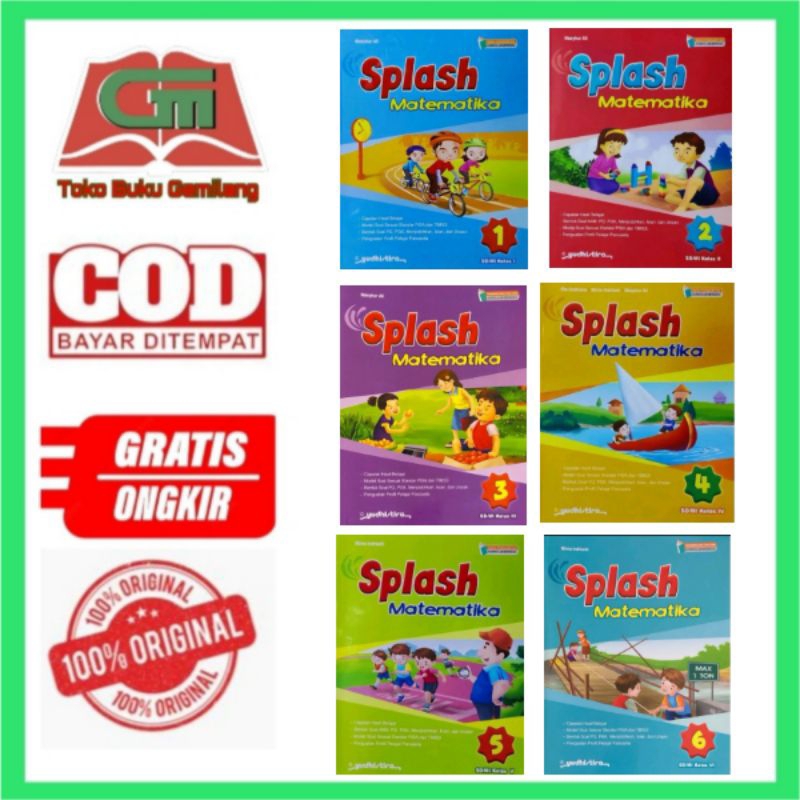 BUKU SPLASH MATEMATIKA UNTUK SD/MI KELAS 1,2,3,4,5,6 KURIKULUM MERDEKA PENERBIT YUDISTIRA