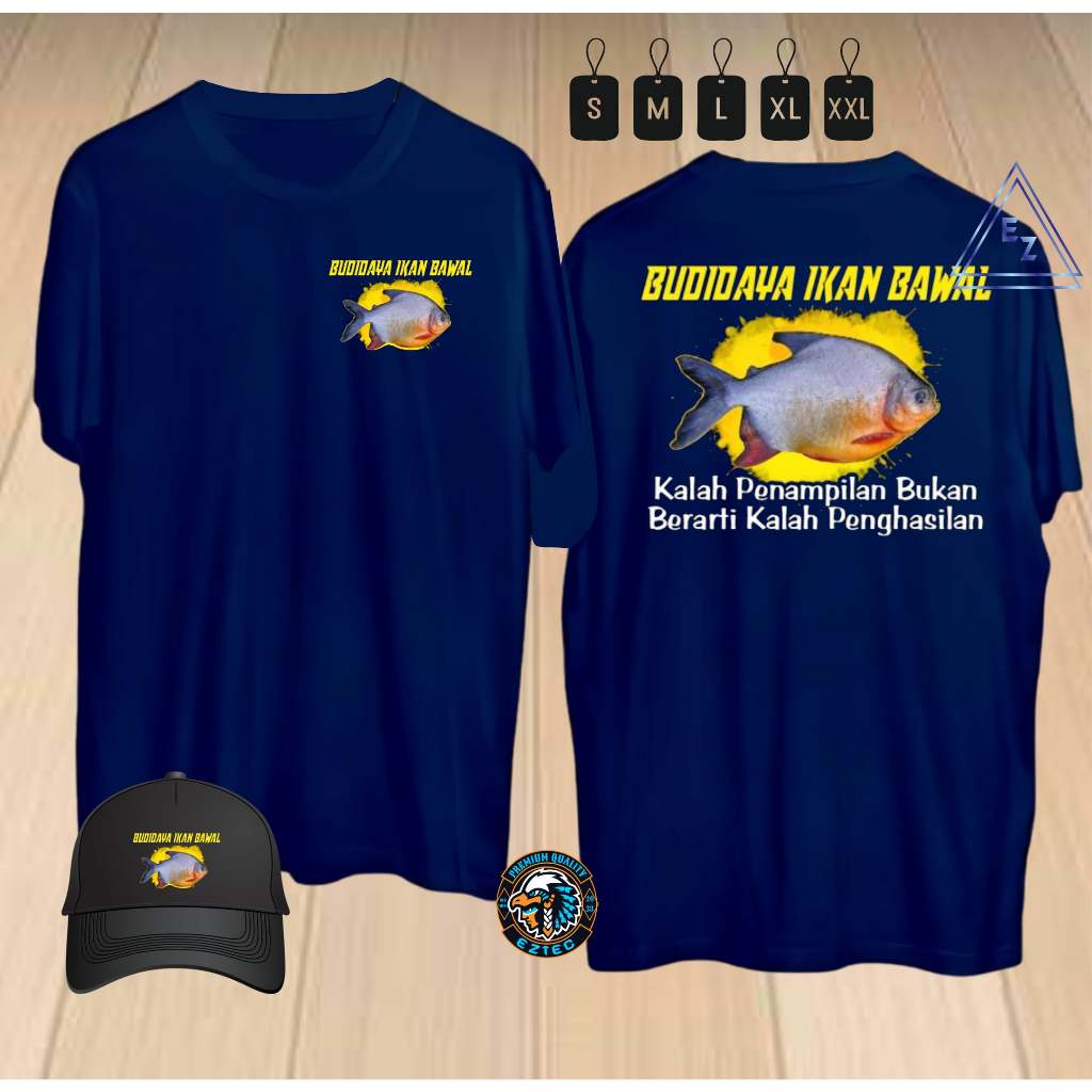 KAOS BUDIDAYA IKAN BAWAL KALAH PENAMPILAN BUKAN BERARTI KALAH PENGHASILAN~ GRATIS TOPI KEREN
