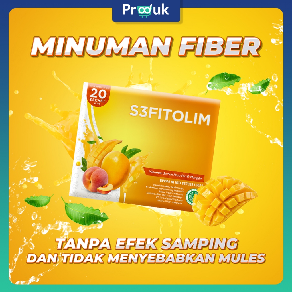 [FREE GIFT] Minuman Fiber S3FITOLIM S3 Fitolim | Halal BPOM