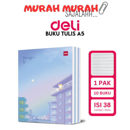 

BUKU TULIS DELI / BANYAK MOTIF 38 LEMBAR (1 PACK) MURAH / Buku Tulis Sekolah DELI 38 Lembar