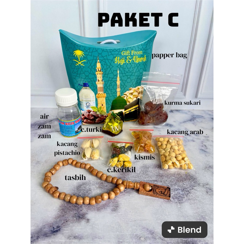 

paket C + air zam zam / oleh oleh haji umroh