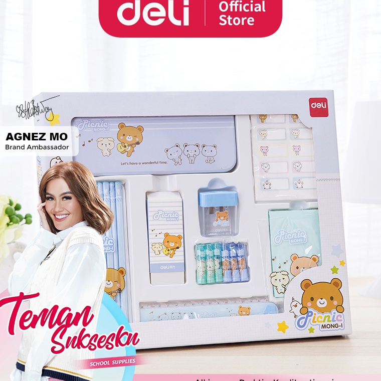 

KODE W8L2 Deli Set Alat Tulis Sekolah School Stationary Set Pink Biru Paket Hemat Super Lengkap 68891