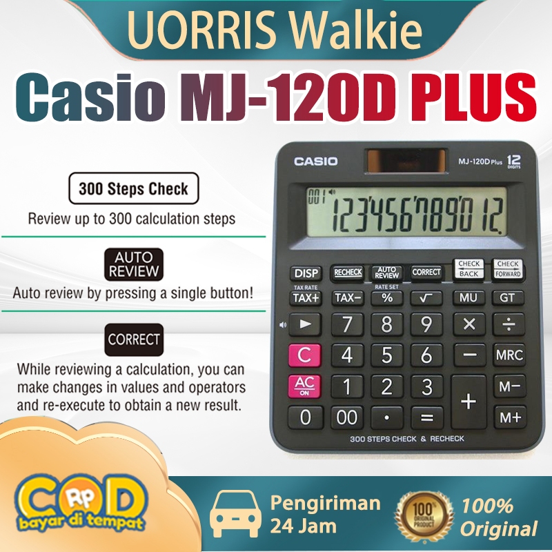

Kalkulator Scientific Casio MJ-120D PLUS DJ-120D PLUS FX-991ES Plus - Check & Correct Calculator Kalkulator Desktop Scientific Calculator Casio