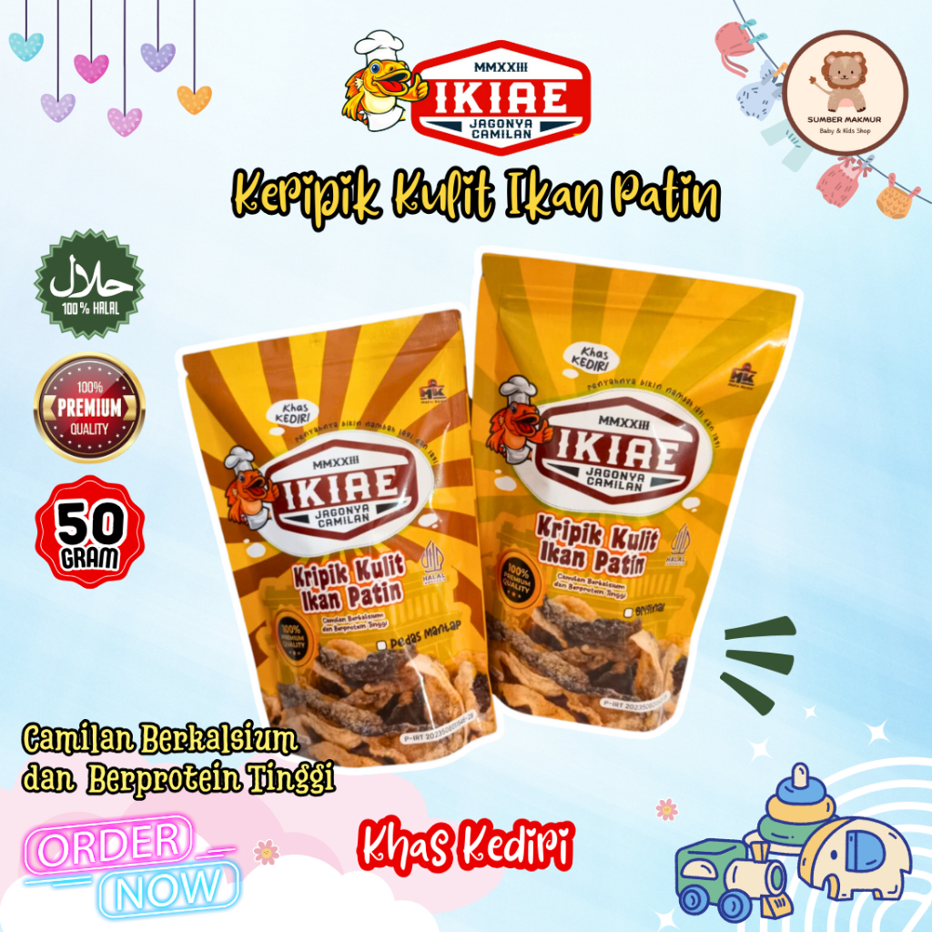 

Ikiae Kripik Kulit Ikan Patin 50 Gram Camilan Sehat Makanan Khas Kediri HALAL Tinggi Protein & Omega