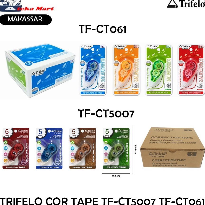 

BOX12PCS TRIFELO COR TAPE TFCT61 TFCT57 TIP EX KERTAS KODE S9X5