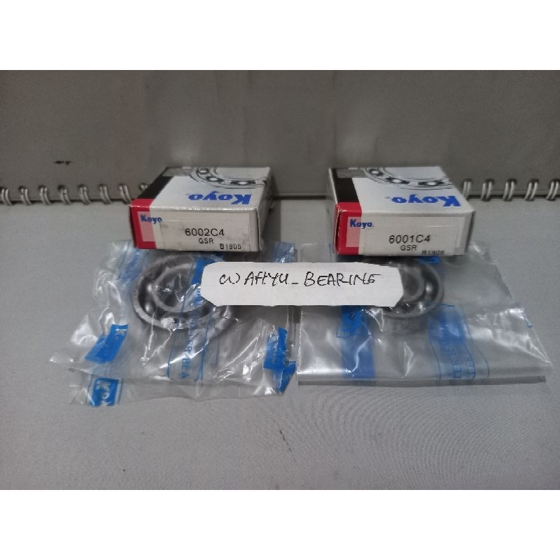 Bearing High Speed 6001 C4 + 6002 C4 Koyo Set Noken As Beat Karbu Original Japan