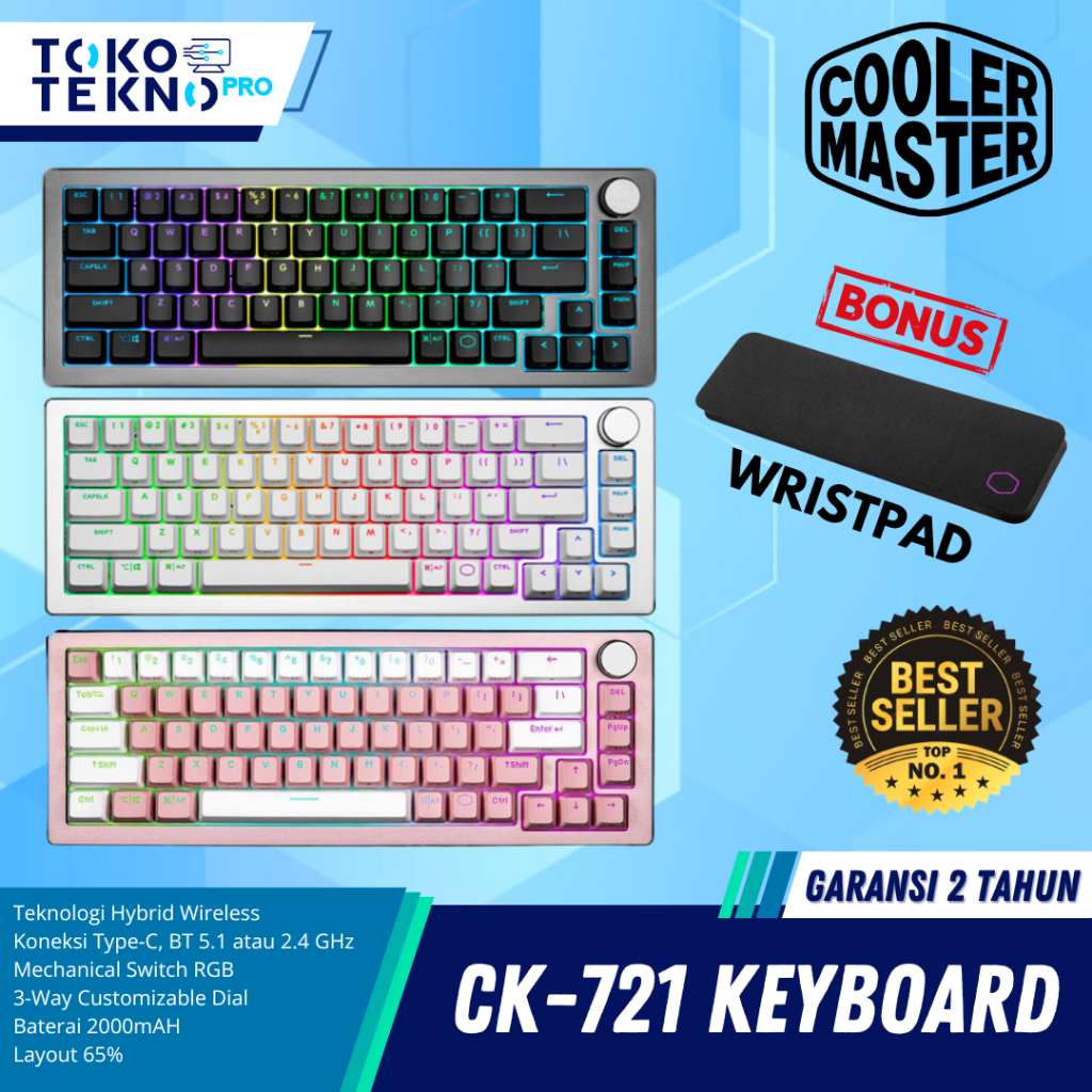 Cooler Master CK721 / CK-721 65% Hybrid Mechanical Gaming Keyboard