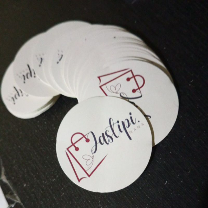

Stiker Custom Die Cut Bulat Check Out Sesuai Kelipatan Order