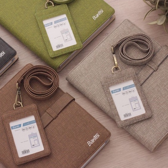 

KODE D2E3 Bantex Lanyard Name Tag ID Card Kulit
