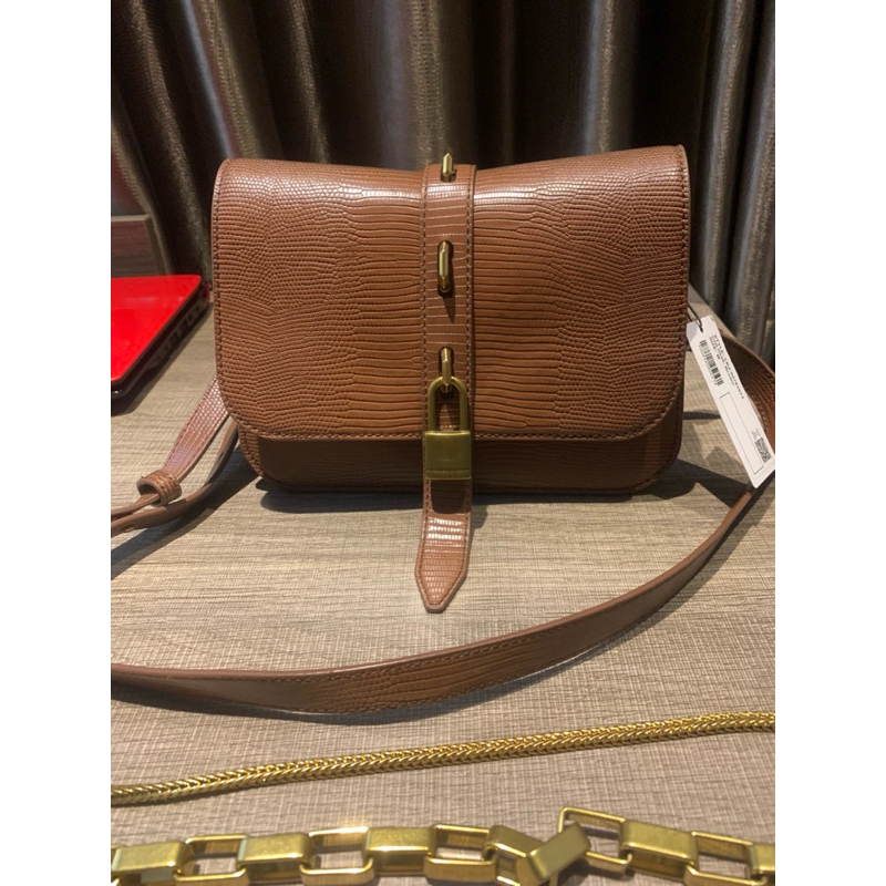 PRELOVED TAS CHARLES N KEITH ORIGINAL KULIT SNAKE CROSSBODY