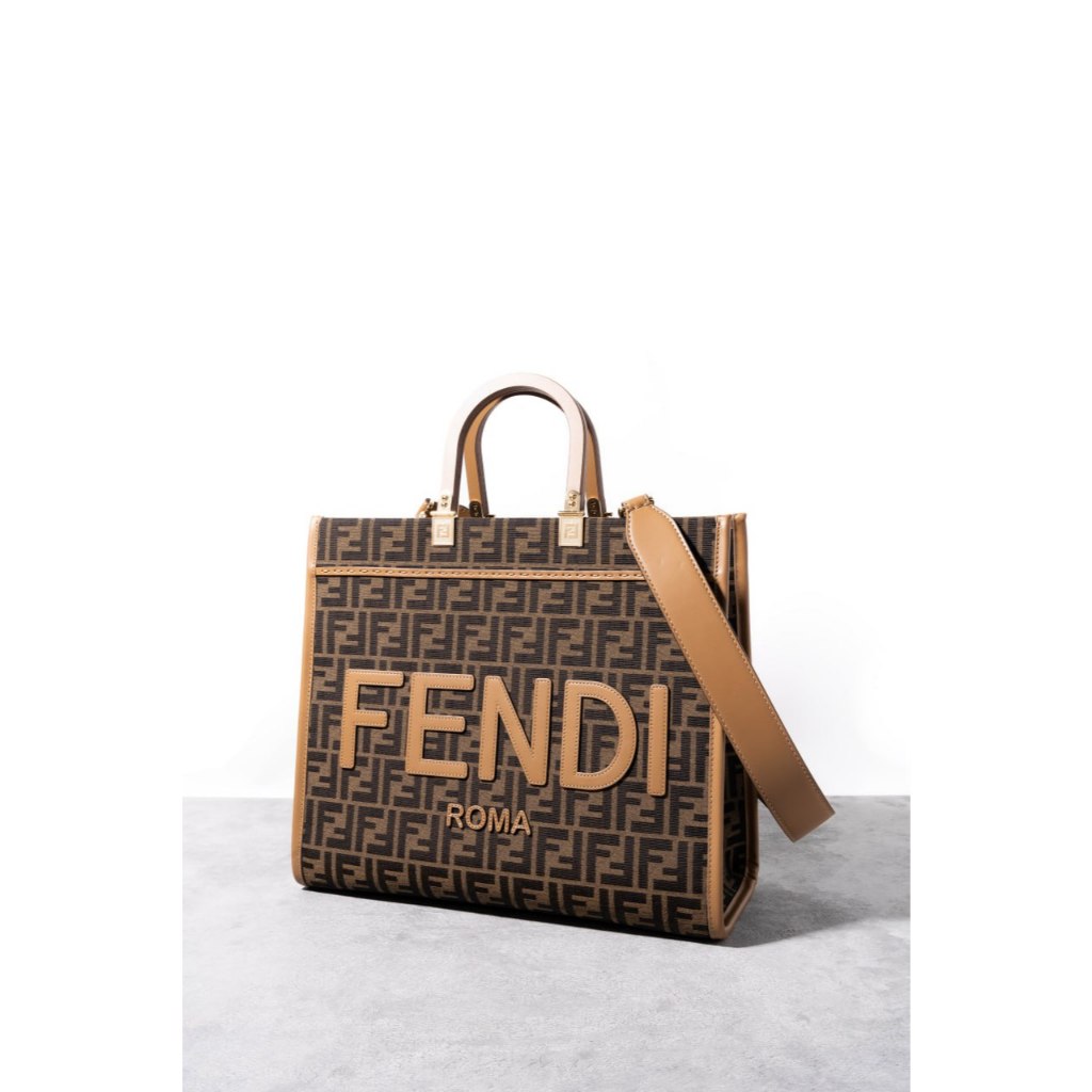 FENDI All over FF logo sunshine medium tote bag